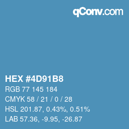 Color code: HEX #4D91B8 | qconv.com