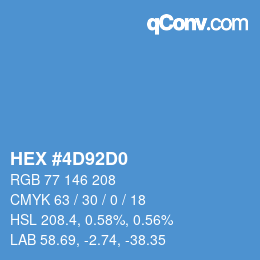 Color code: HEX #4D92D0 | qconv.com