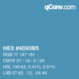Color code: HEX #4D93B5 | qconv.com