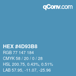 Color code: HEX #4D93B8 | qconv.com