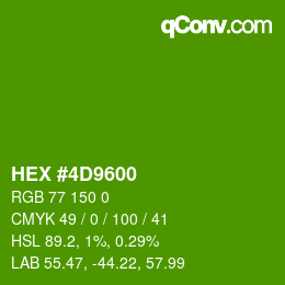 Color code: HEX #4D9600 | qconv.com