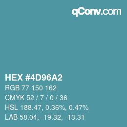 Color code: HEX #4D96A2 | qconv.com