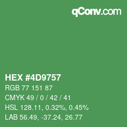 Color code: HEX #4D9757 | qconv.com