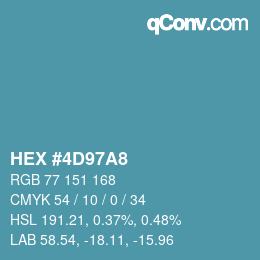 Color code: HEX #4D97A8 | qconv.com