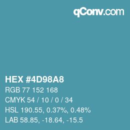 Color code: HEX #4D98A8 | qconv.com