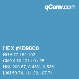 Color code: HEX #4D98C0 | qconv.com