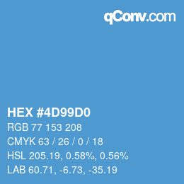 Color code: HEX #4D99D0 | qconv.com