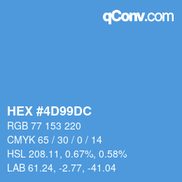 Color code: HEX #4D99DC | qconv.com