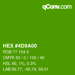 カラーコード: HEX #4D9A00 | qconv.com