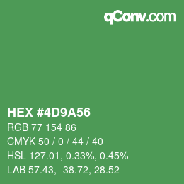 Color code: HEX #4D9A56 | qconv.com