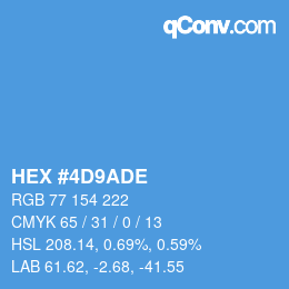 Color code: HEX #4D9ADE | qconv.com