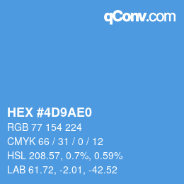 颜色代码: HEX #4D9AE0 | qconv.com