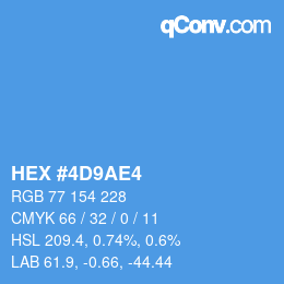 Color code: HEX #4D9AE4 | qconv.com