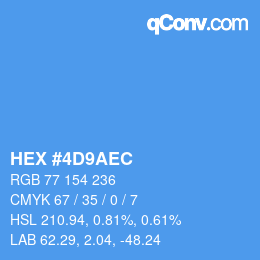 Color code: HEX #4D9AEC | qconv.com
