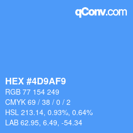 Color code: HEX #4D9AF9 | qconv.com
