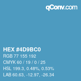 Color code: HEX #4D9BC0 | qconv.com