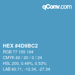 Color code: HEX #4D9BC2 | qconv.com