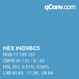 Color code: HEX #4D9BC5 | qconv.com