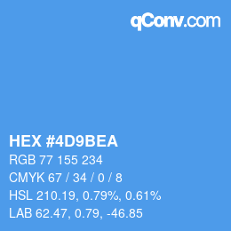 Color code: HEX #4D9BEA | qconv.com