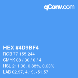 Color code: HEX #4D9BF4 | qconv.com