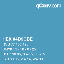 Color code: HEX #4D9CBE | qconv.com