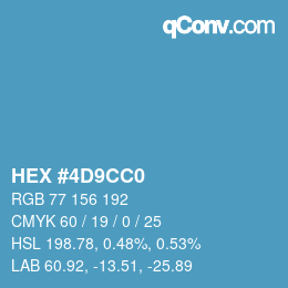 Color code: HEX #4D9CC0 | qconv.com