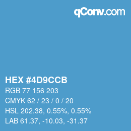 Color code: HEX #4D9CCB | qconv.com