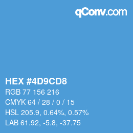 Color code: HEX #4D9CD8 | qconv.com