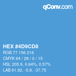 Color code: HEX #4D9CD8 | qconv.com