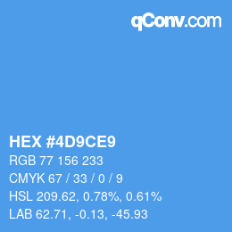 Color code: HEX #4D9CE9 | qconv.com