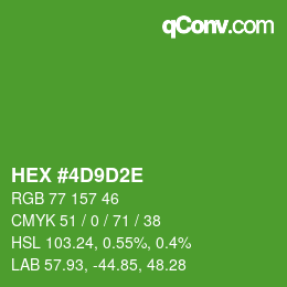 Color code: HEX #4D9D2E | qconv.com