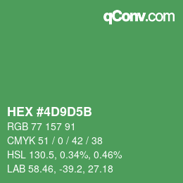 カラーコード: HEX #4D9D5B | qconv.com