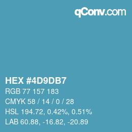 Color code: HEX #4D9DB7 | qconv.com