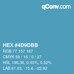 Color code: HEX #4D9DBB | qconv.com