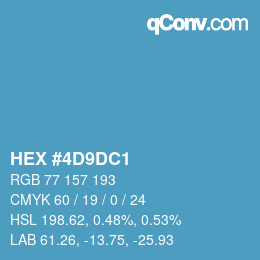 Color code: HEX #4D9DC1 | qconv.com