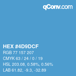 Color code: HEX #4D9DCF | qconv.com