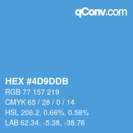 颜色代码: HEX #4D9DDB | qconv.com