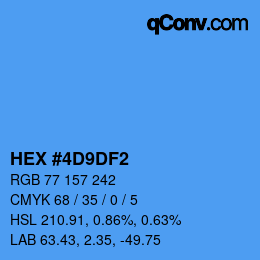 Color code: HEX #4D9DF2 | qconv.com