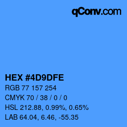 Color code: HEX #4D9DFE | qconv.com
