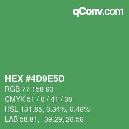 颜色代码: HEX #4D9E5D | qconv.com