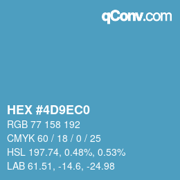Color code: HEX #4D9EC0 | qconv.com