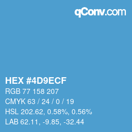 Color code: HEX #4D9ECF | qconv.com