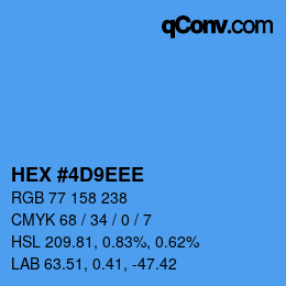 Color code: HEX #4D9EEE | qconv.com