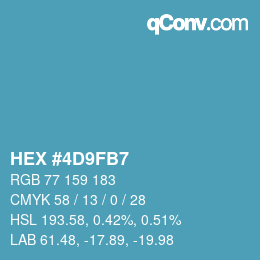 Color code: HEX #4D9FB7 | qconv.com