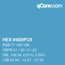 Color code: HEX #4D9FC6 | qconv.com