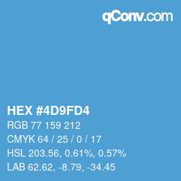 Color code: HEX #4D9FD4 | qconv.com