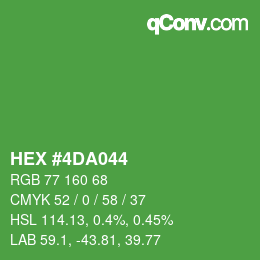 カラーコード: HEX #4DA044 | qconv.com