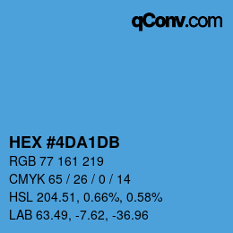 颜色代码: HEX #4DA1DB | qconv.com