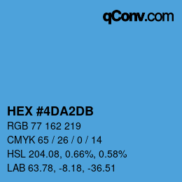 颜色代码: HEX #4DA2DB | qconv.com