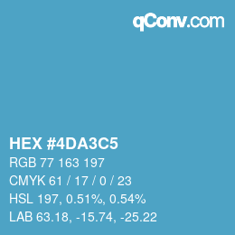 Color code: HEX #4DA3C5 | qconv.com